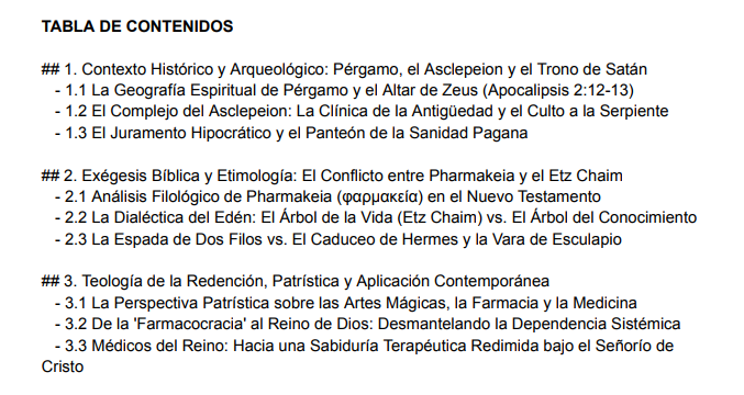 indice - libro De la Farmacocracia al Árbol de la Vida