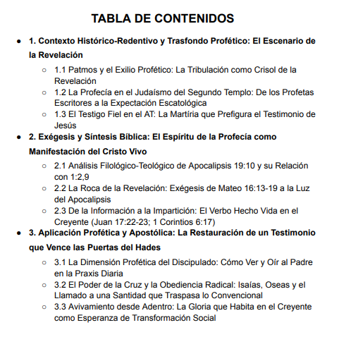 Indice - El Espiritu de la Profecia