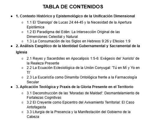 tabla de contenido - libro los misterios celestiales